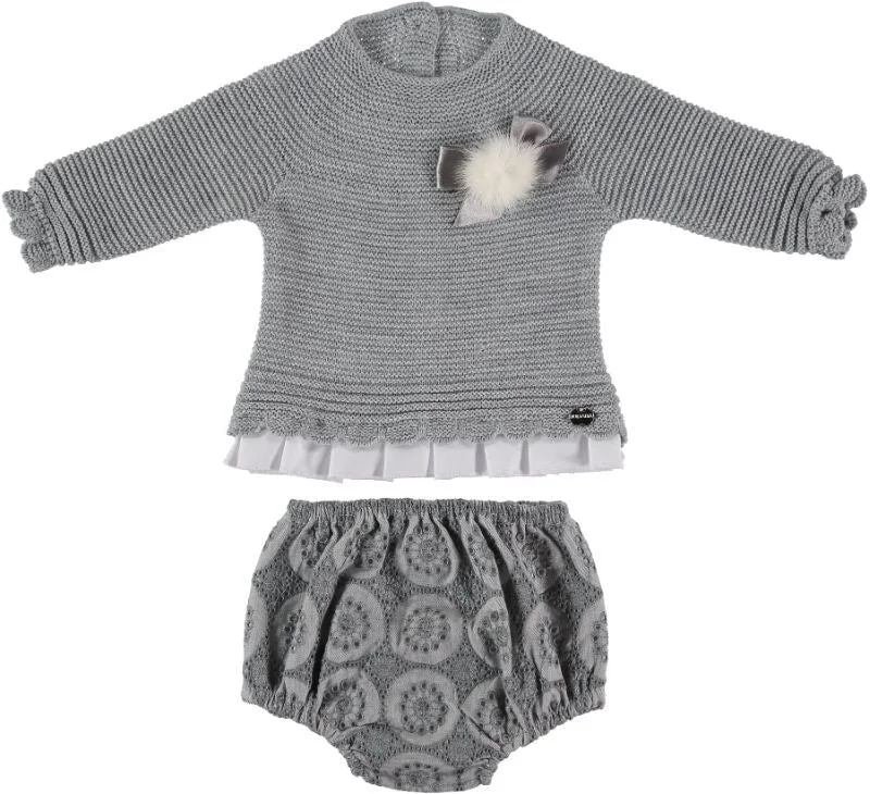 Instant Savings ruffle dressJuliana Knit Gray Top and Bloomer