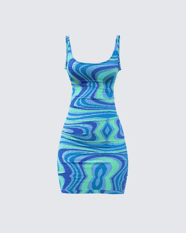 Exclusive Preview tiered dressCher Psychedelic Sweater Dress