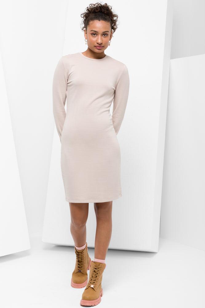 relaxed fit dressLong Sleeve Bodycon Dress Natural