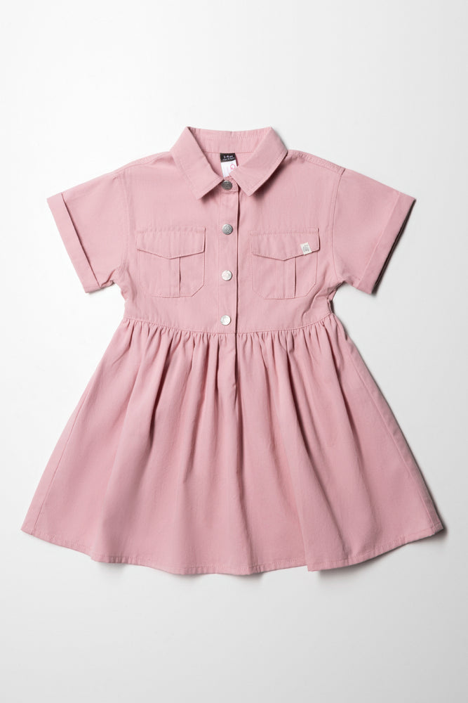 flowy dressTwill Utility Dress Dusty Pink