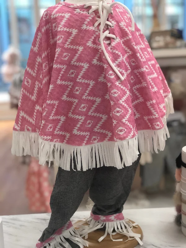 Super Bargain fitted cocktail dressCach Cach Tribal Heart Poncho Set