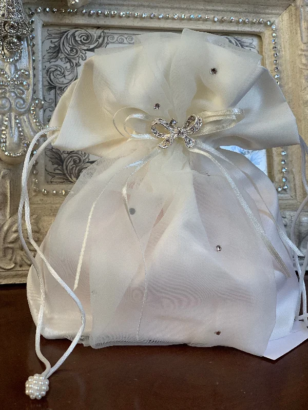 Crazy Savings casual evening dressSatin Pouch in Ivory or White