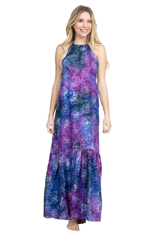 Price Drop Batik Halter Maxi Dress