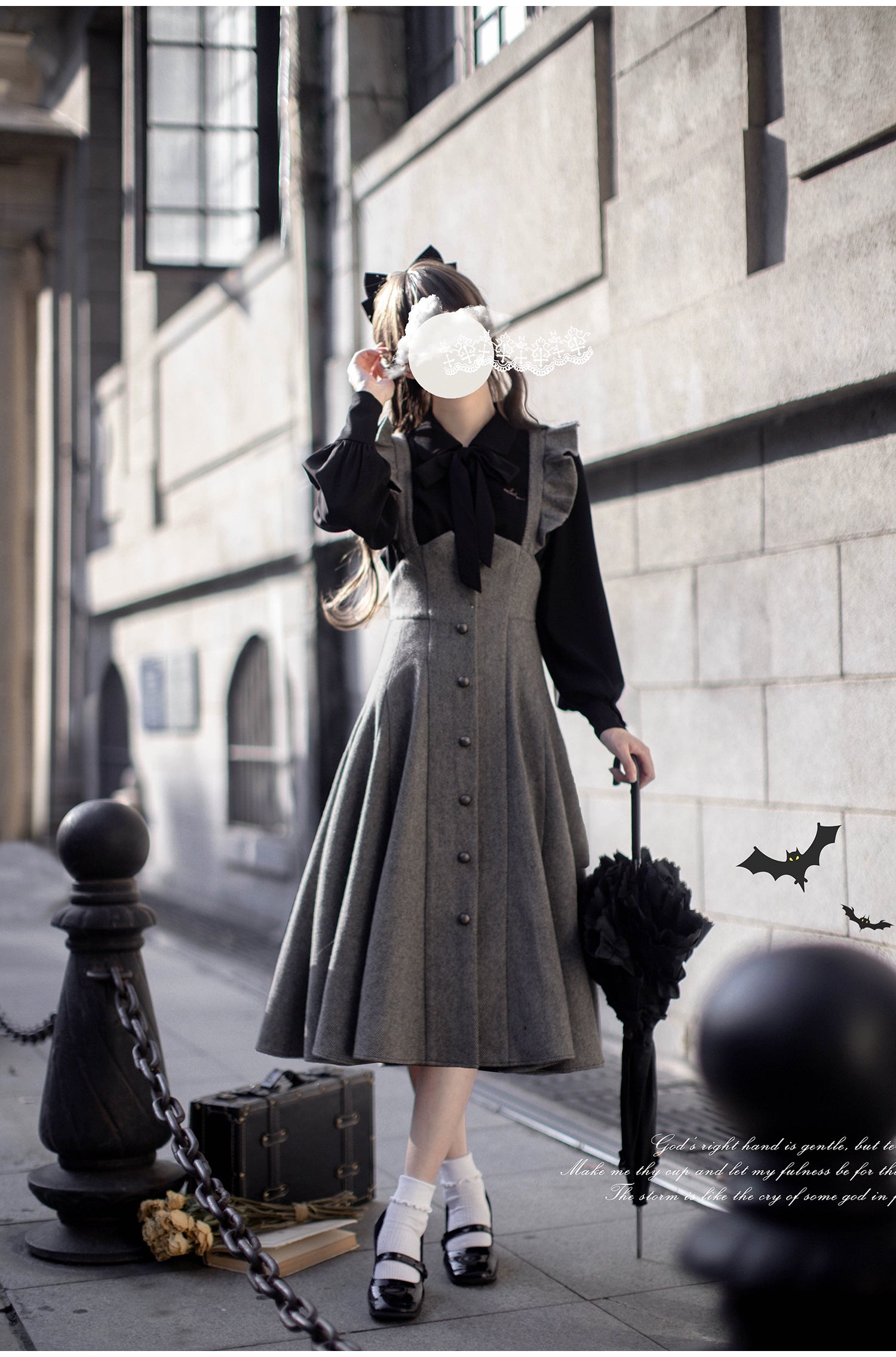 Low Prices t-shirt dress(BFM)HuTaoMuJK~Serena~Elegant Woolen Lolita JSK Dress Set