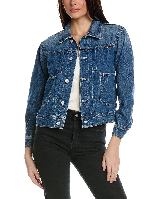 street style coatMother Denim Shrunken Daybreak Drifter Jacket