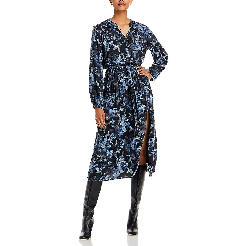 Price Blitz off-the-shoulder dressWomens Button Front Midi Midi Dress