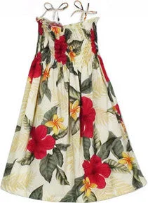 Super Deal 109R - Girls Elastic Tube Top Dress Lelani Cream