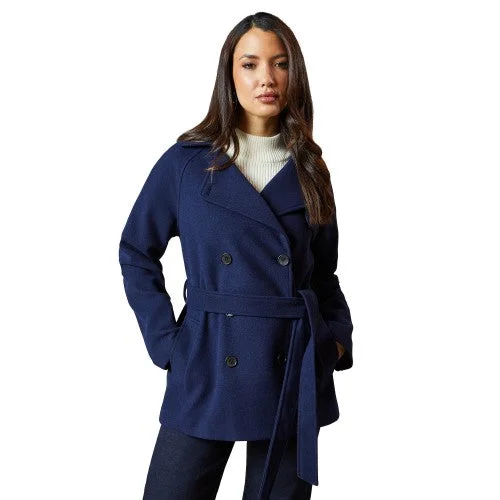 stylish blazer coatPrinciples Womens/Ladies Wool Double-Breasted Short Trench Coat