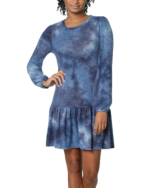 summer dressPlus Womens Tie-Dye Short Sweaterdress