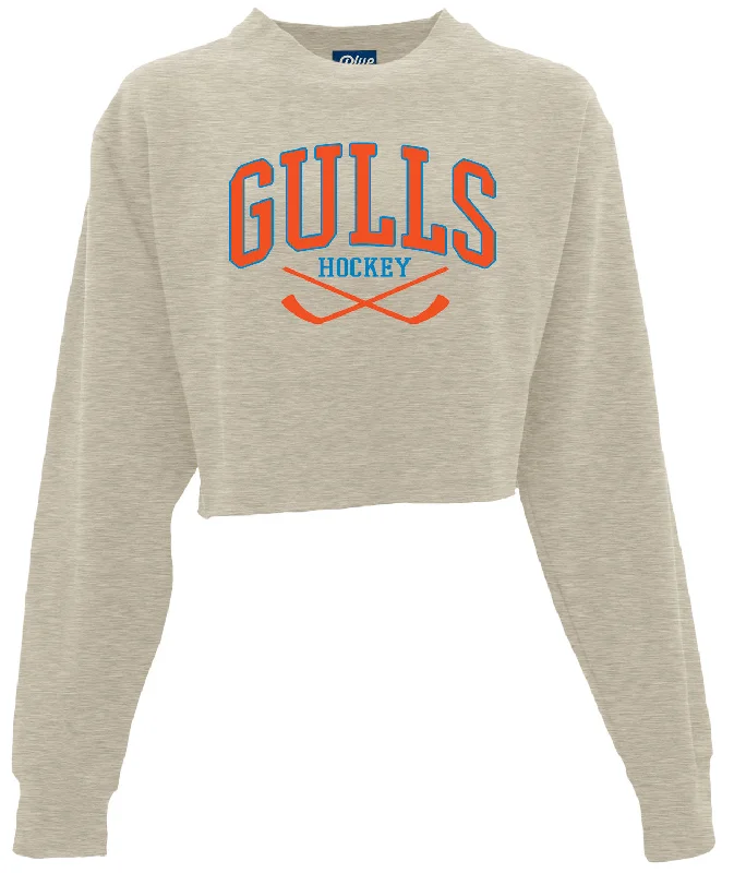 smooth fit athletic sweatshirtWomen's San Diego Gulls Vanity Plate Cropped Crew