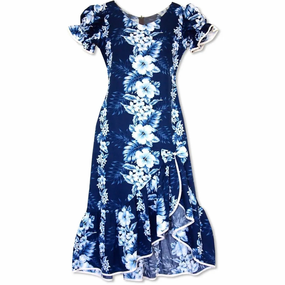 Special Price Hanalei Blue Makani Hawaiian Muumuu Dress