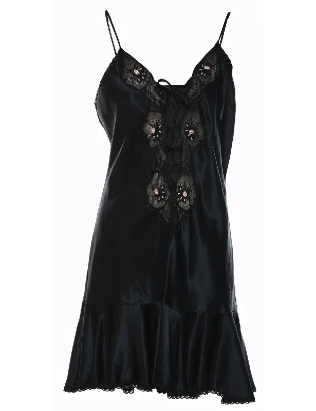 Special Price warm jacketBlack Lace Beaded Babydoll - M