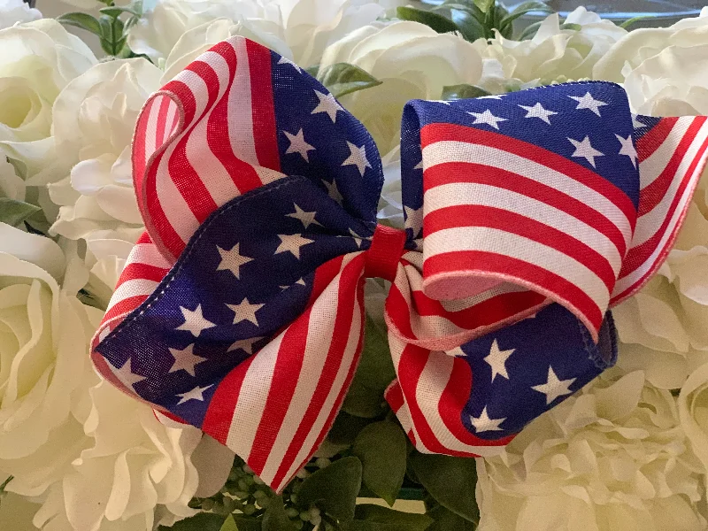 Big Savings flowy evening dressPatriotic Print Bows