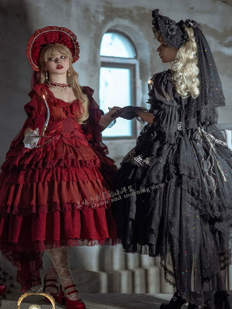 Price Drop Alert textured dress(BFM)Dawn and Morning~Elegant Lolita OP Dress Sunrise Elf Long Dress
