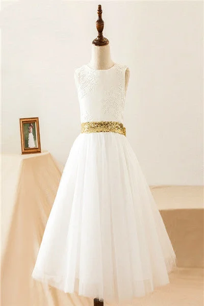 New Markdowns knit dressCute A Line White Long Flower Girl Dress