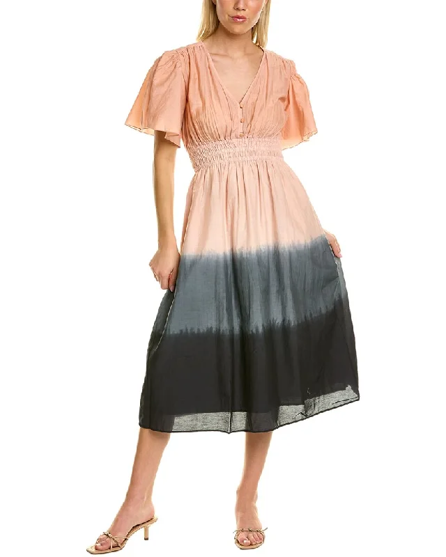 tiered dressSt. Roche Monarch Silk-Blend Midi Dress