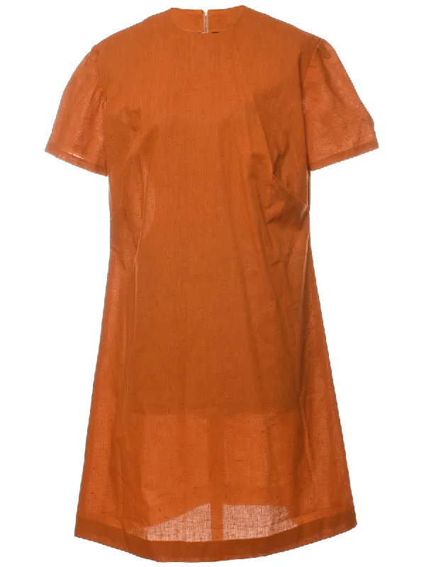 relaxed fit coatBurnt Orange 1960s Mini Dress - L