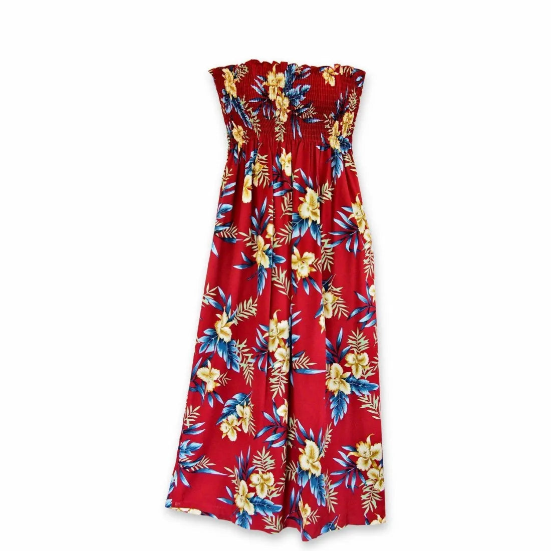 Holiday Sale Midnight Maroon Maxi Hawaiian Dress