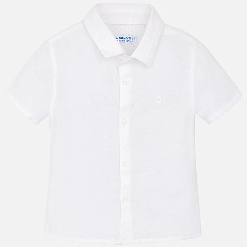 Super Bargain casual summer dressShort Sleeve Linen Shirt
