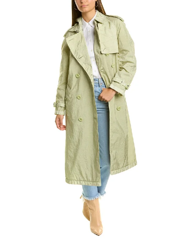 insulated winter jacketBurberry Garment Dyed Nylon Trench Coat