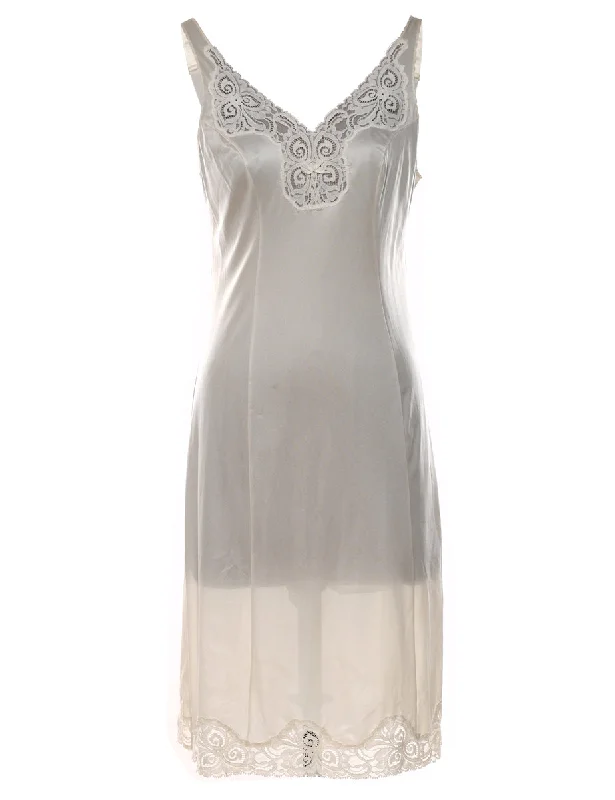 Bonus Savings cozy fleece coatOff White Lace Slip - S