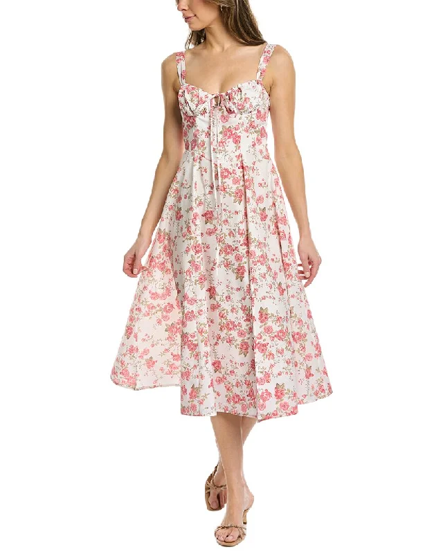 vintage-inspired dressMoonsea Floral Midi Dress