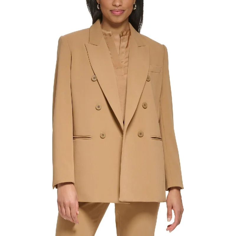 Price Reduction chic coatPetites Womens Suit Separate Office Double-Breasted Blazer