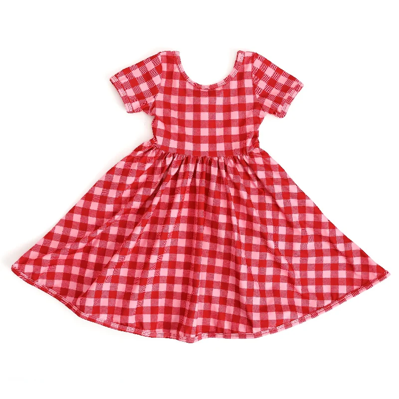 tiered dressValentine's Gingham Everyday Dress