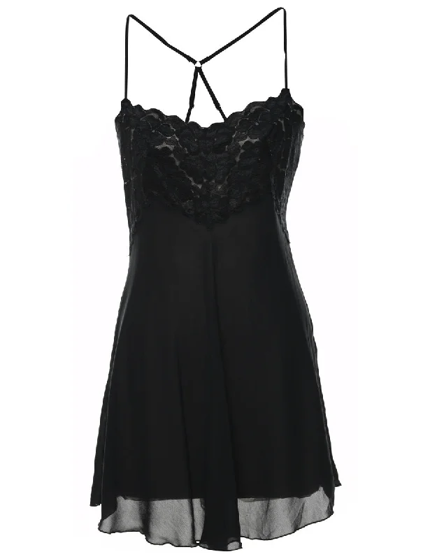 Overstock lightweight coatBlack Classic Lace Babydoll - S