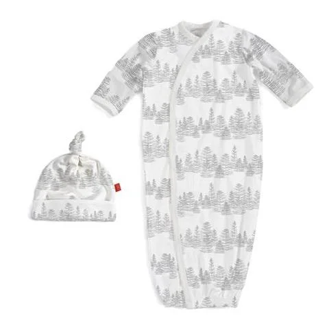 Extra Discounts stylish dressMagnificent Baby White Aspen Magnetic Sack Gown Set
