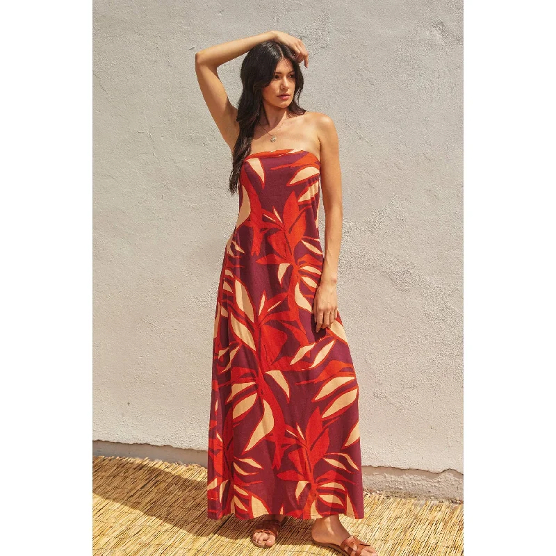Shop and Save Strapless Drape Maxi