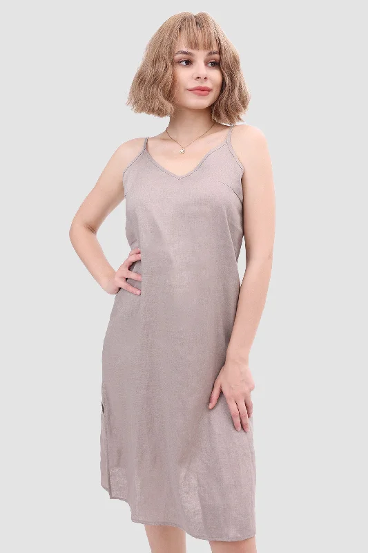 satin midi dressDaisy Linen Slip Dress