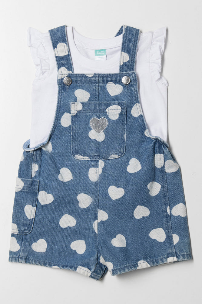 winter dressDungaree And T-Shirt Set Blue