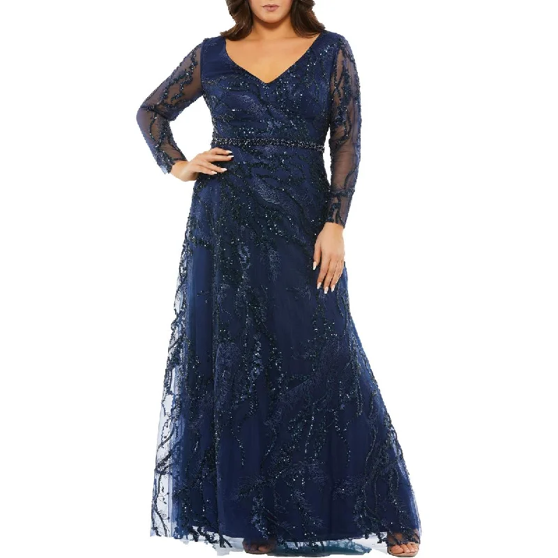 Deal Explosion floral midi dressPlus Womens Embellished Formal Evening Dress