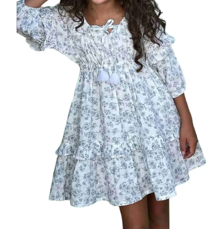 Special Buy classic fit-and-flare dressFrilled Gypsy Dress In Grey/white