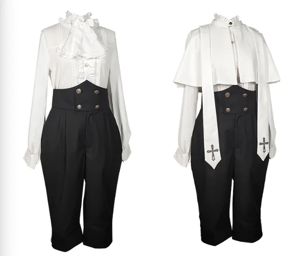 white blouse+white scarf - in stock