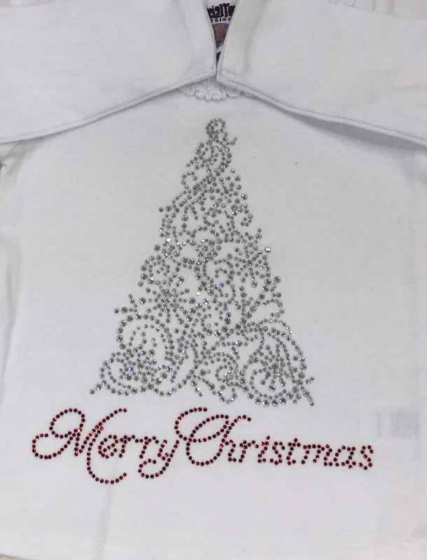 New Deals off-the-shoulder dressMerry Christmas Rhinestone Tee