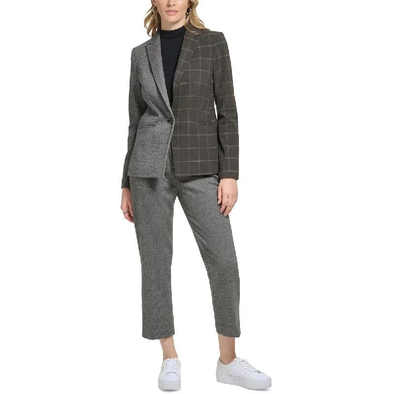 Closeout oversized coatWomens Colorblock Business One-Button Blazer
