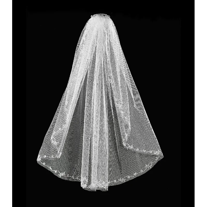 Take Advantage textured dressEmbroidered Intricate Crystal Veil