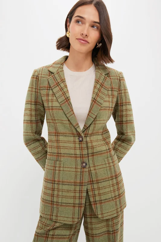 tailored blazer coatSherwood Plaid Wool Herron Blazer