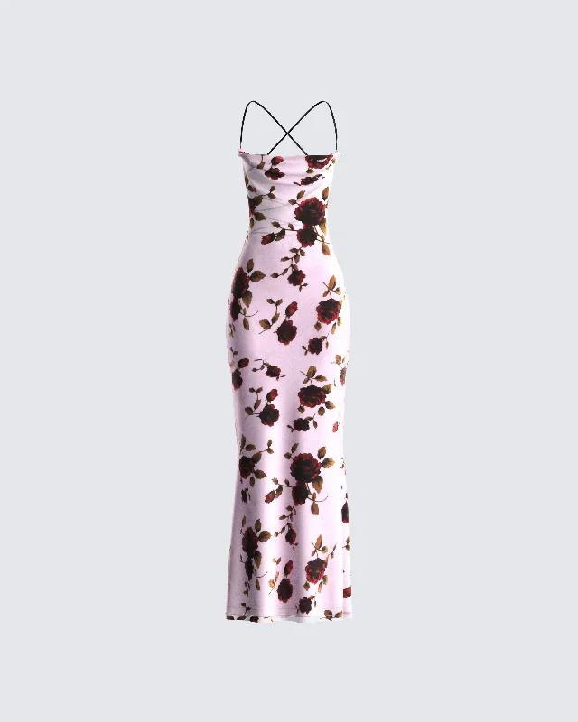 Limited Availability sleek dressLara Floral Velvet Burnout Dress