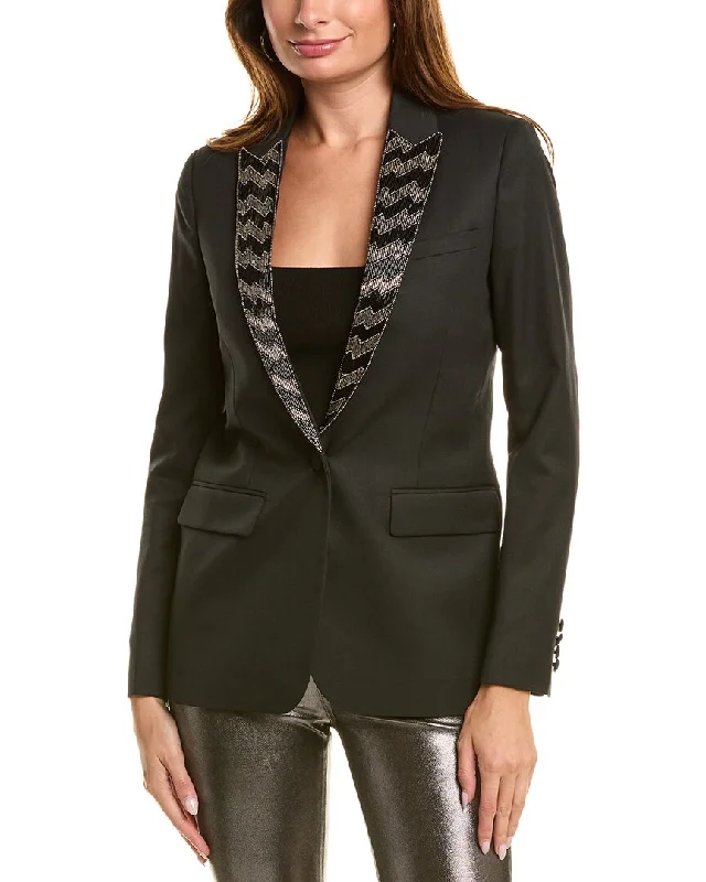 Exclusive Savings fitted trench coatThe Kooples Wool-Blend Blazer