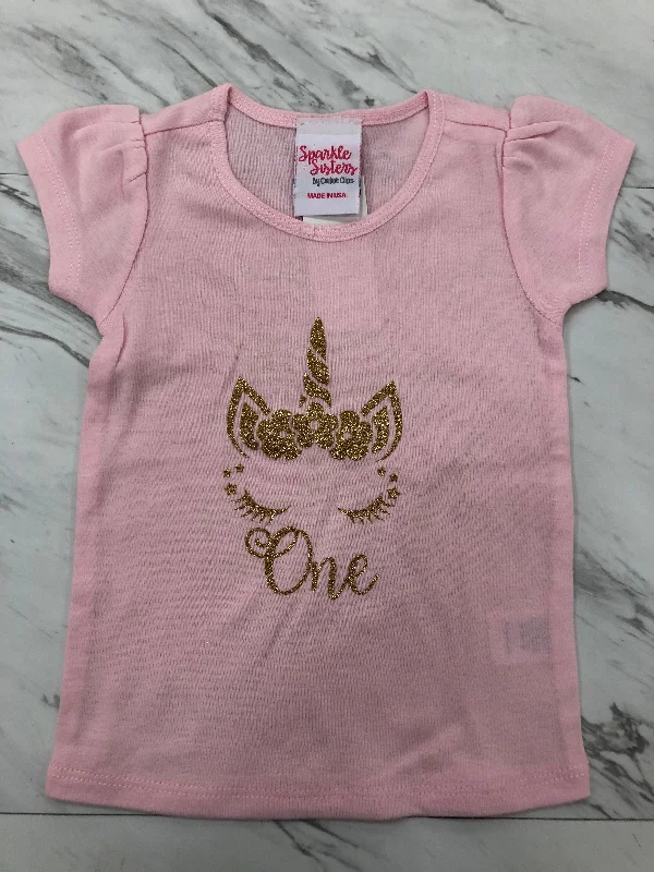 One-DAY Sale ashionable dressPink and Gold Unicorn Birthday Shirt