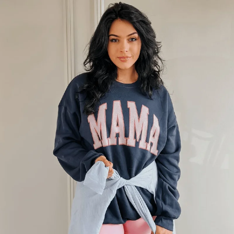Hot Deal minimaNeutral Mama Sweatshirt - Navy