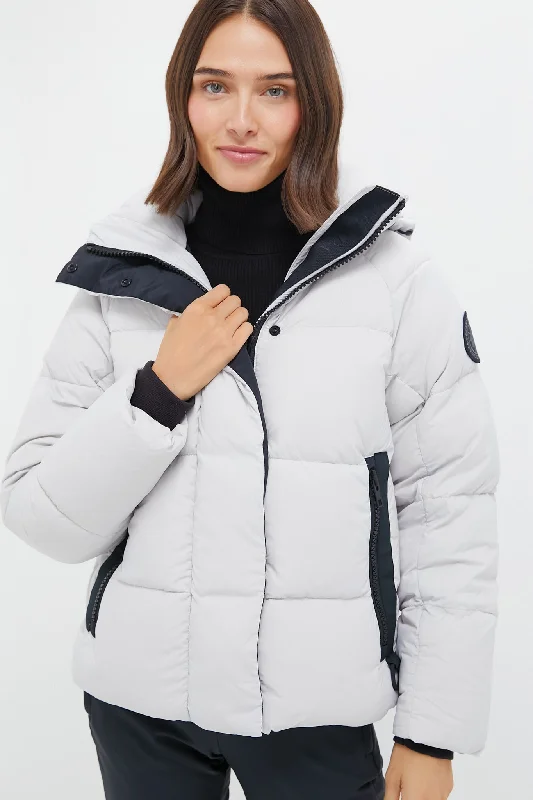 Weekend Special casual coatSilverbirch Black Disc Junction Cropped Puffer