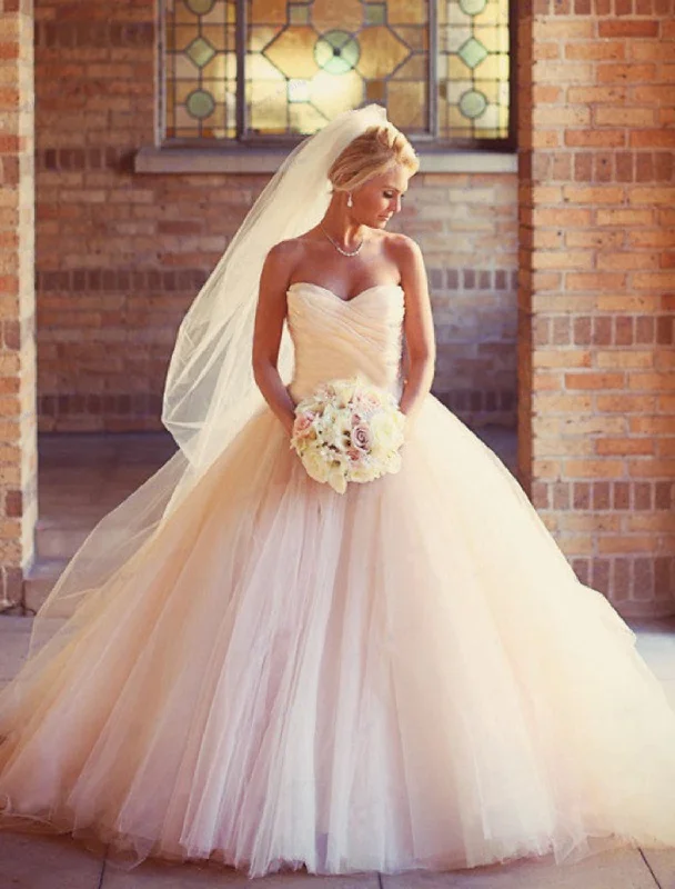 Deep Discounts Engagement Open Back Formal Wedding Dresses Ball Gown Strapless