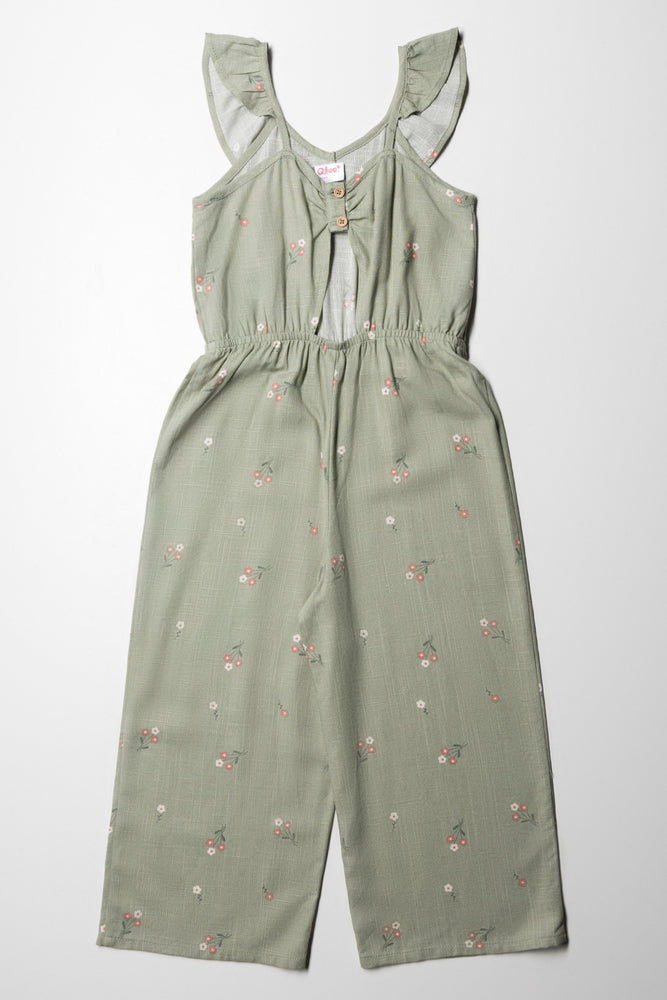 summer floral dressFloral Jumpsuit With Cut Out Detail Green