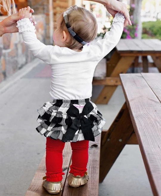 Limited Time Offer chic slip dressBlack and White Check Bloomer