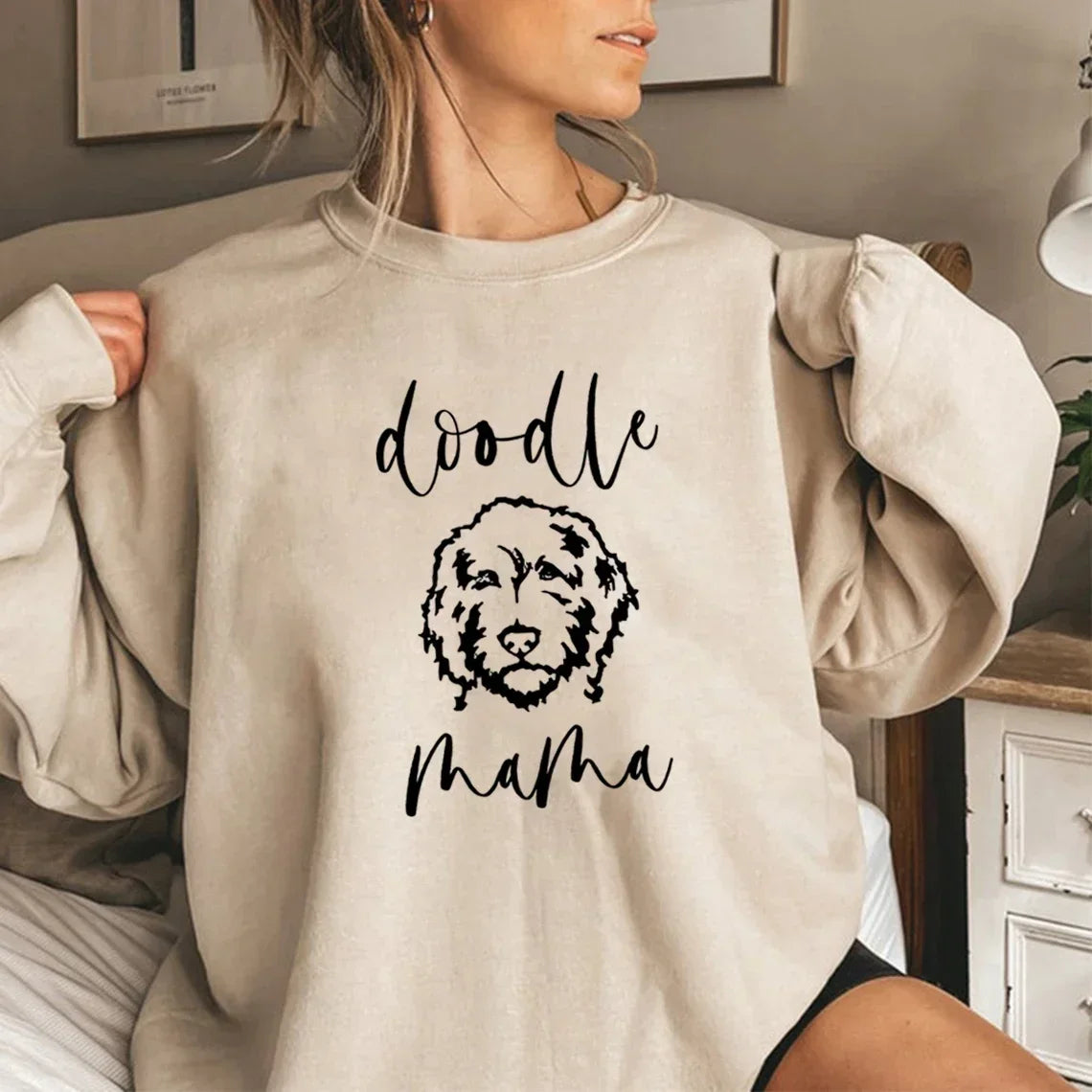 high-performance athletic hoodieGolden Doodle Mama Sweatshirt Doodle Mom Crewneck Sweatshirts Women Graphic Hoodies Long Sleeve Pullovers Female Cute Tops