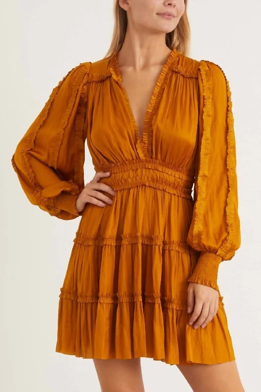 off-the-shoulder dressAmara Dress in Goldenrod